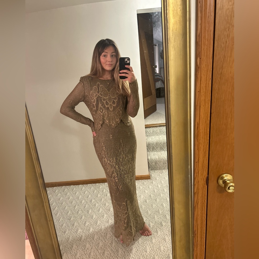 Gold Vintage Mother of the Bride Gown